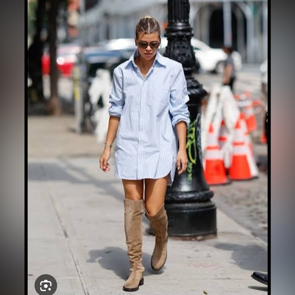 ASO Sofia Richie : Stuart Weitzman 5050 Boots Nude Suede 6.5 - Picture 1 of 7
